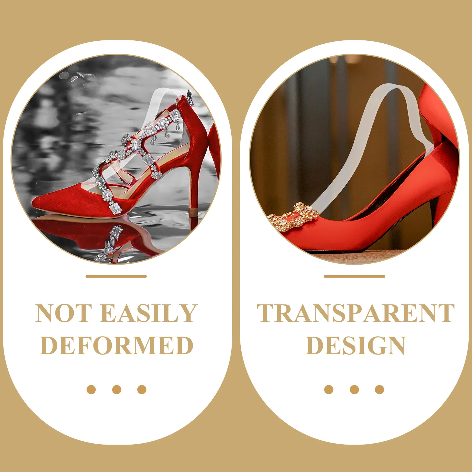 

8pcs Transparent Acrylic Shoe Sandals Support Stand Display Storage Reusable Shoe Form Inserts Rack Holders