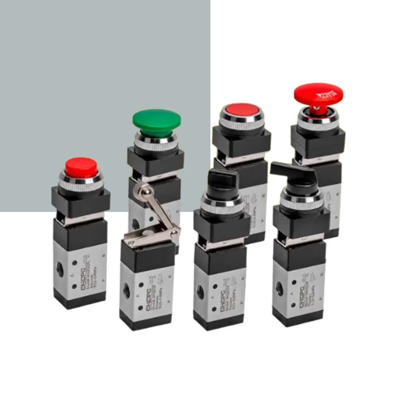 MV Series Mechanical Valve MV322 MV522 PP R PPL PB EB TB LB, 1/4 Thread Port Push Button Pneumatic Control Valve