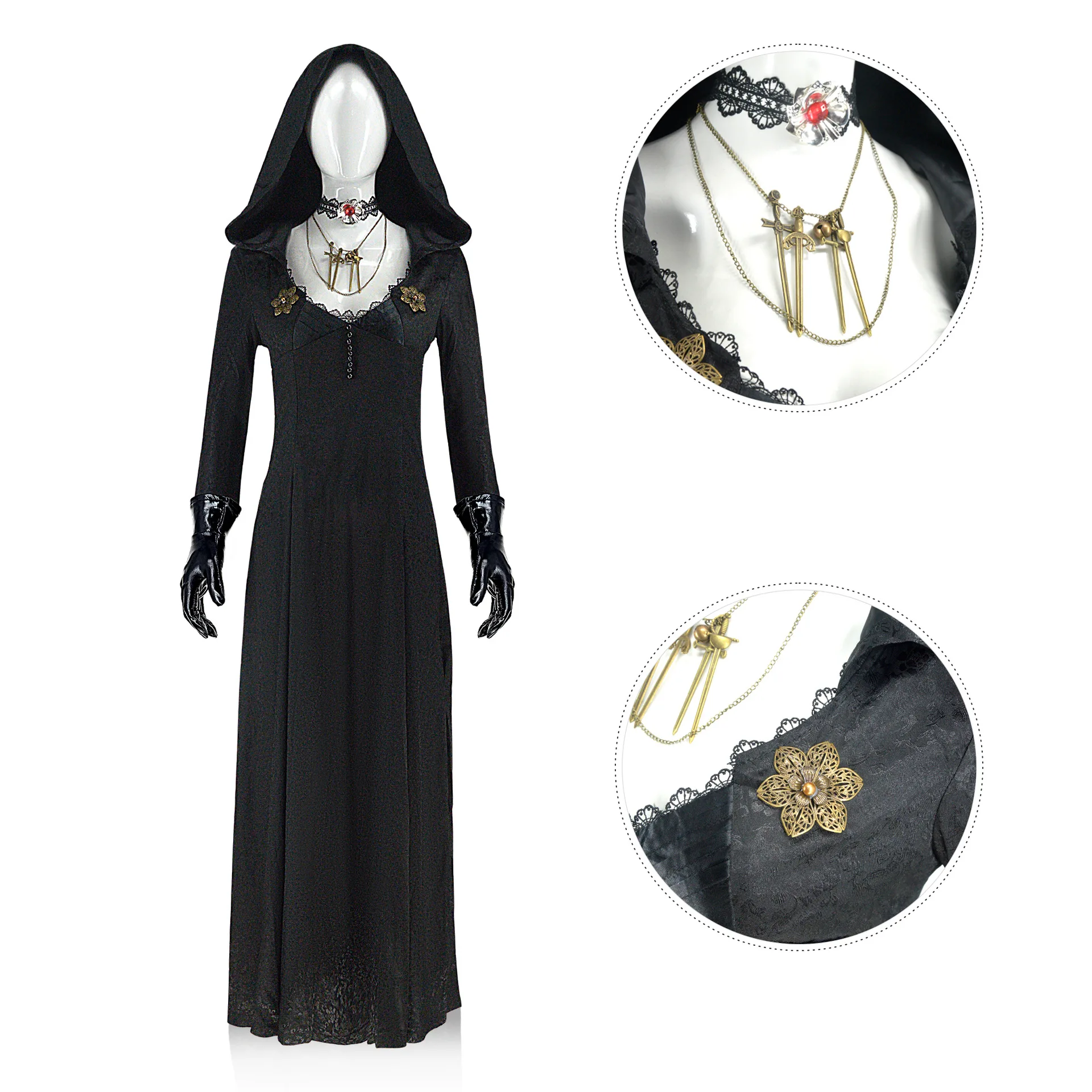 

Игра Мотылек Леди Косплей Костюм Resident Evil Маскировка Черные Платья Хэллоуин Карнавал Косплей Мотылек Леди Индивидуальная Одежда