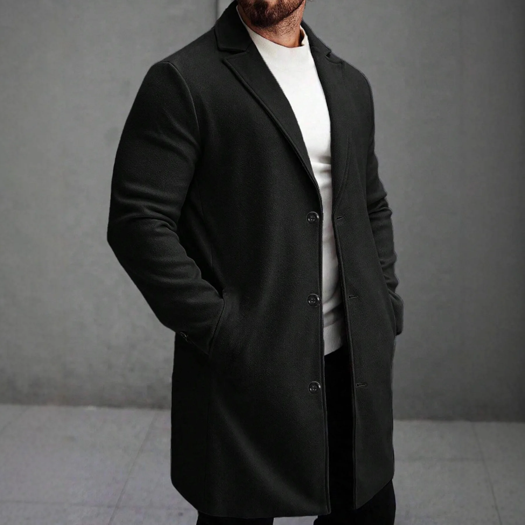 

Spring Coat Jacket Casual Fashion Lapel Medium And Long Trench Coat