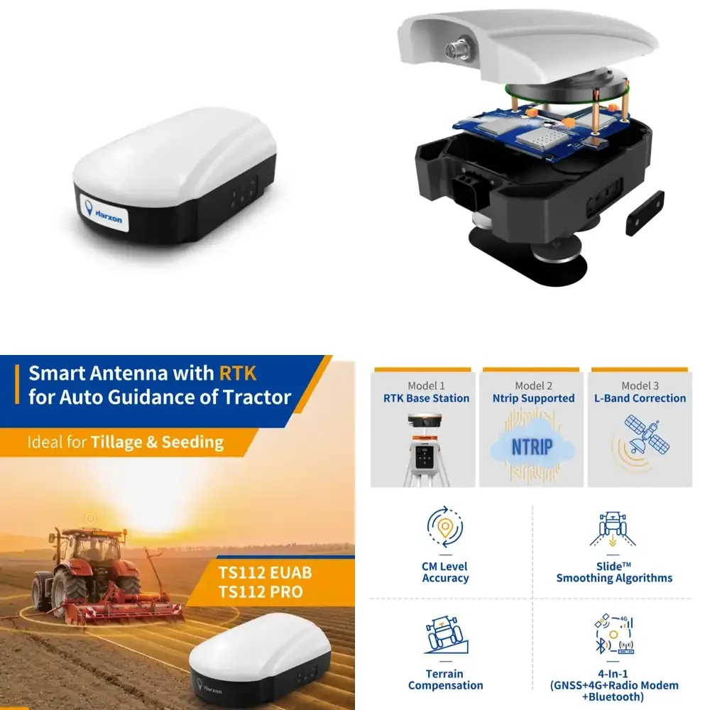 

Agricultural GNSS RTK Receiver with 4G, Radio Modem, Bluetooth Smart Antenna TS112 for Auto-Steer, Precision Farming