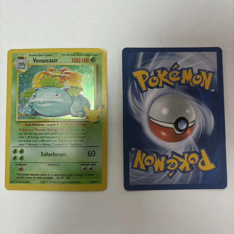 Pokemon 25th Anniversary Collection Cards DIY Game Pokemon Shining Charizard Game Collection Cards Gift Toys