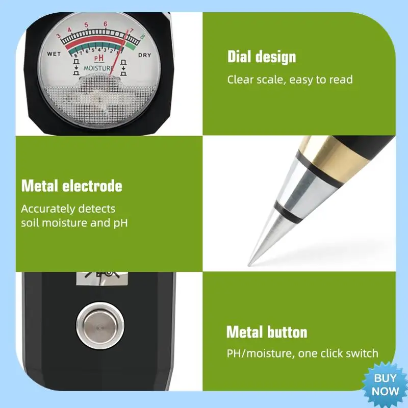 A47Z Soil PH Meter PH Moisture Meter Soil Humidity Tester For Garden Potted Vegetable Greenhouse Planting Detector