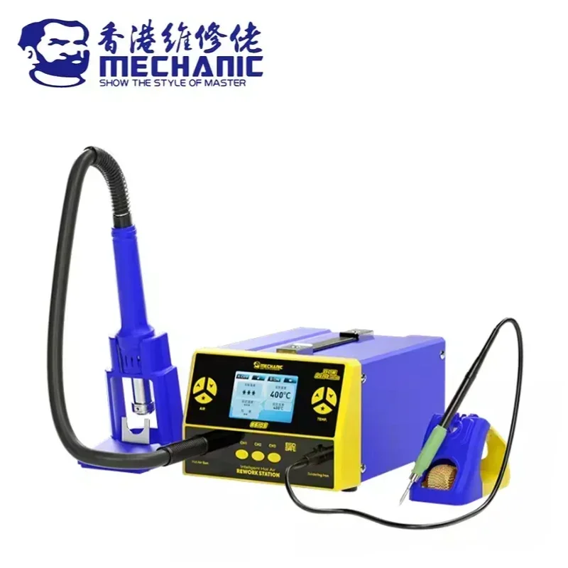 MECHANIC 861DS 2 in 1 Dual Function Welding Station Induction Dormant Wind Gun Electric Soldering Iron Rework Repair Station