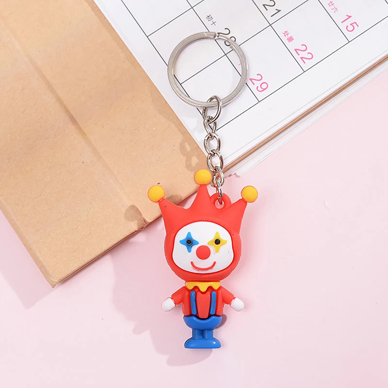 New Creative Color Clown Funny Pendant Student Cute Doll Bag Bag Charm Net Red Doll Keychain