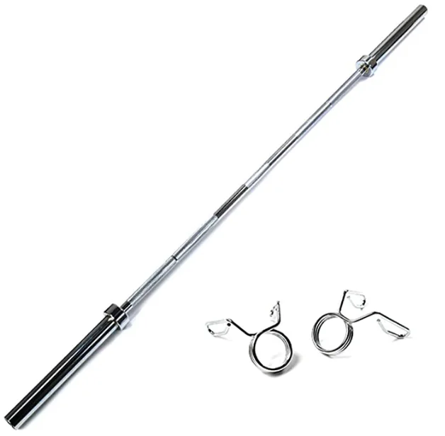 

Weight Lifting Barbell bar Chrome Solid Steel Gym Equipment