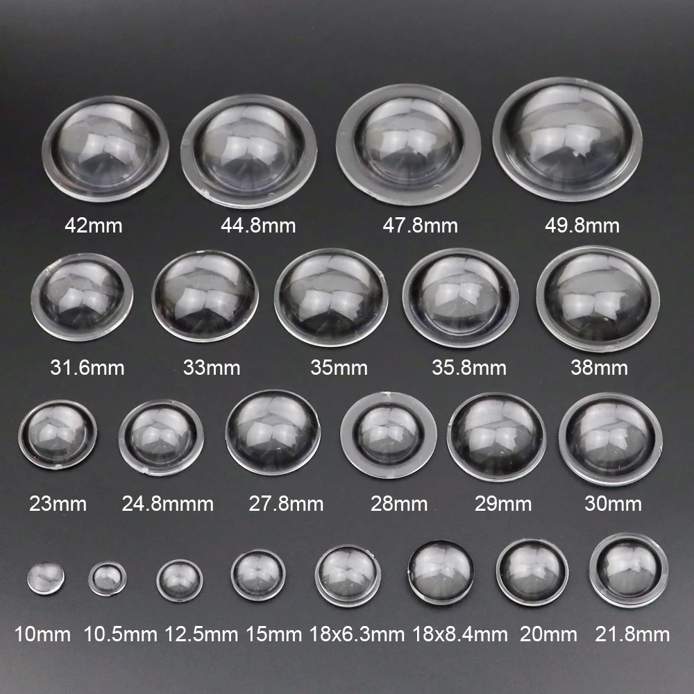 عدسة أكريليك بلانو-ex LED ، إكسسوارات شعلة تركيز ، زجاج مكبِّرة ، عدسة محدبة ، 10 ، 20 ، 30 ، 50 ، 40