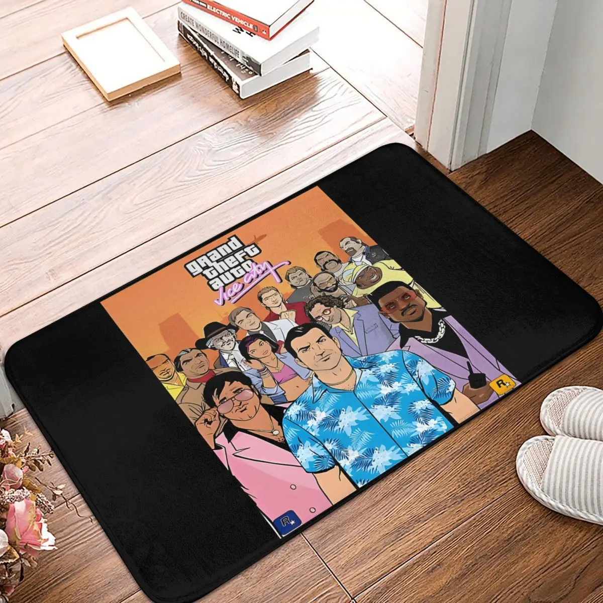 Heroic Thief Figures Bathroom Non-Slip Carpet Grand Theft Auto Game Living Room Mat Welcome Doormat Home Decoration Rug