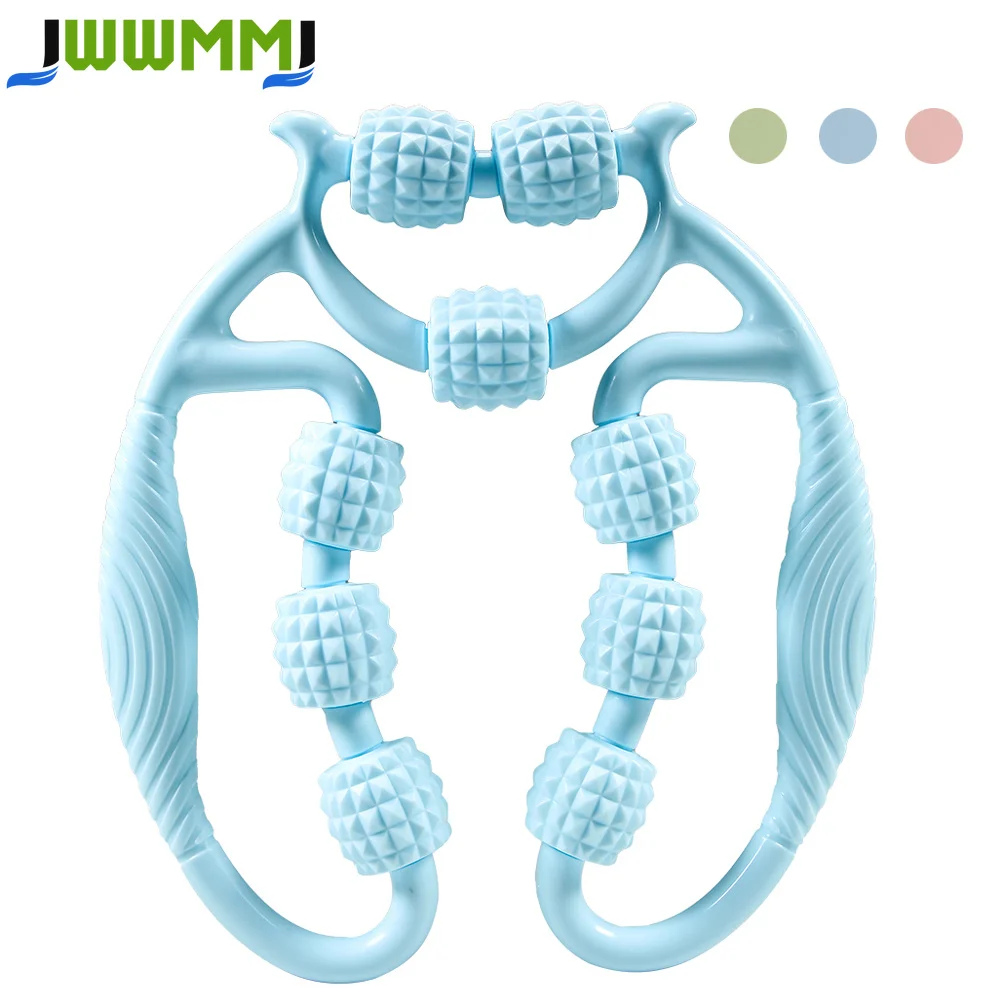 9-Wheel Fascia Muscle Roller, Cellulite Roller, Massage Roller for Relieve Muscle Soreness Thigh, Calf,Shoulder Reduce Cellulite