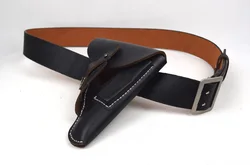 Reenactment Cosplay German Walther PPK Holster W Officer DOUBLE CLAW Belt Black