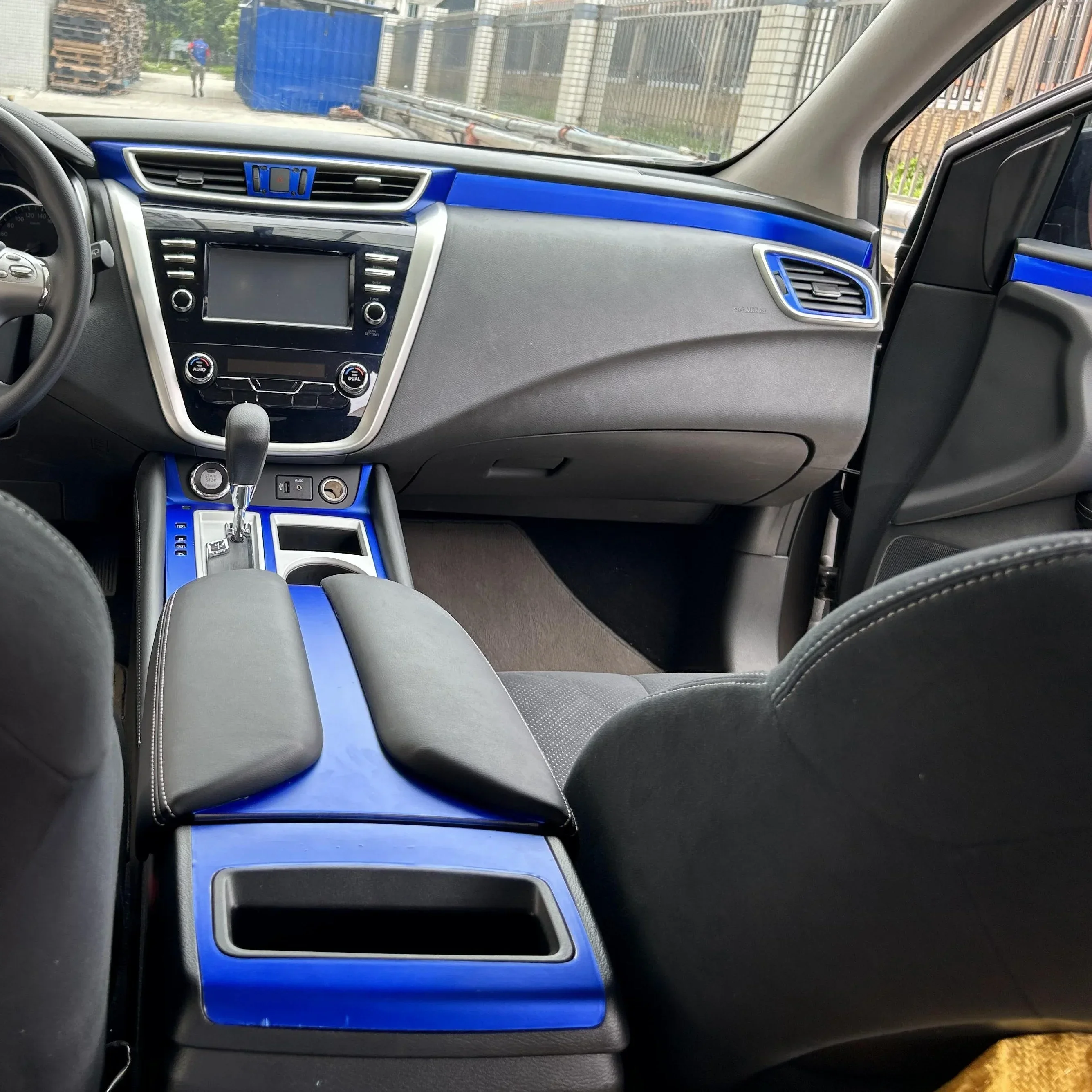 For Nissan Loulan 2015-2021 Interior Central Control Panel Door Handle Carbon Fiber Sticker Decals Car Styling