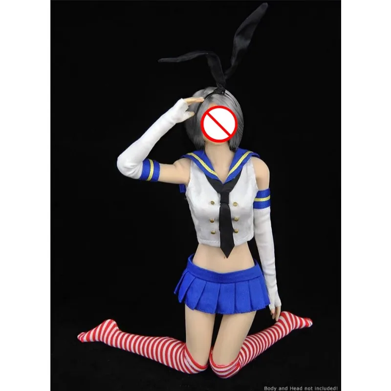 

ZYTOYS ZY5022 1/6 Scale Action Figures Clothes Rabbit Ear Headband Top Short Skirt Clothes Model for 12'' Female Soldier Body