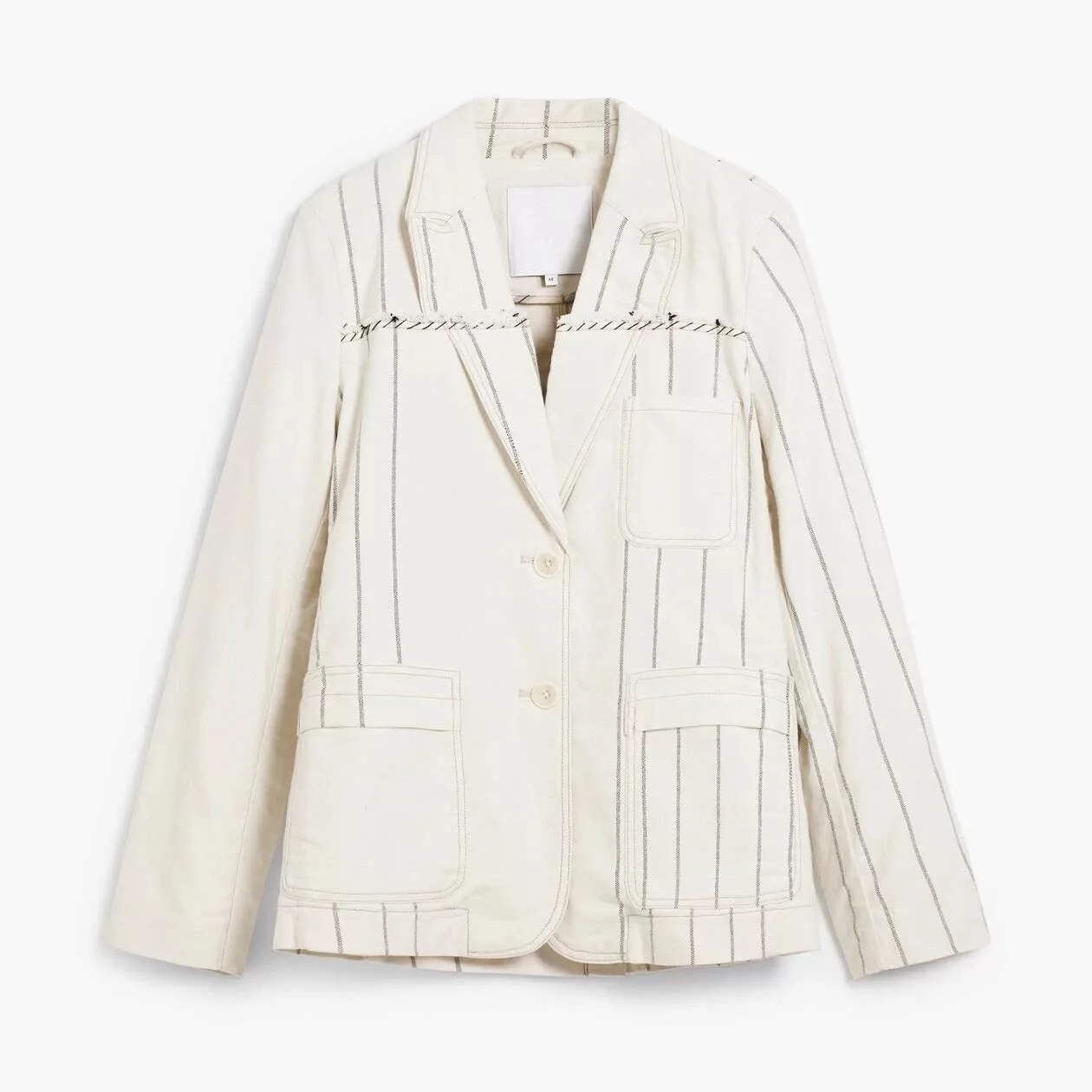 European, American, Spanish original single women's suit jacket with contrasting color splicing loose jacket