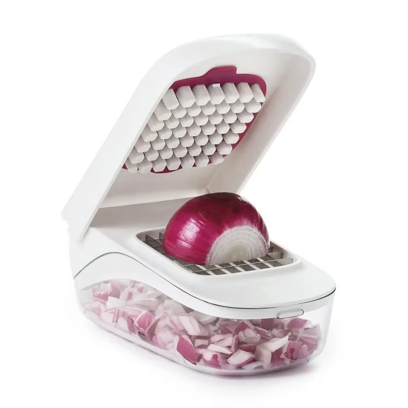 

Manual Vegetable Fruit Slicer Onion Mincer Cutter Dicer Fruits Dicing Blade Home Essentials & Kitchen Gadgets, Salad Chopper