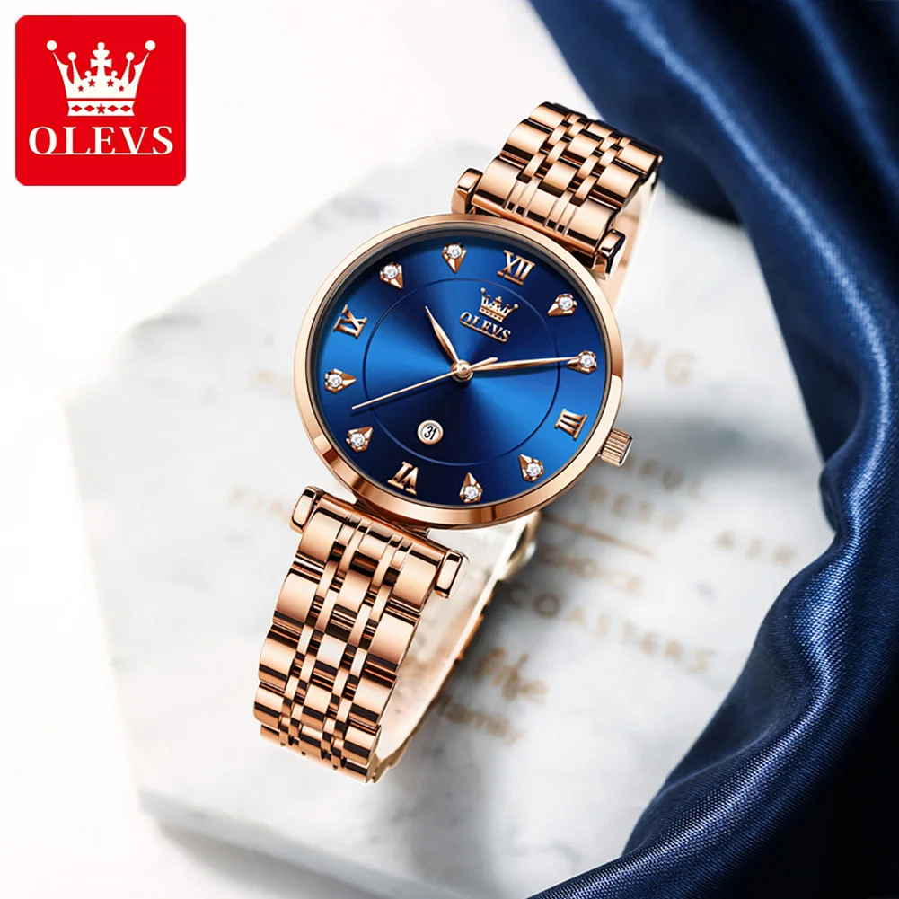 Orologio da donna di marca OLEVS Orologio al quarzo Funzione calendario Moda 5866