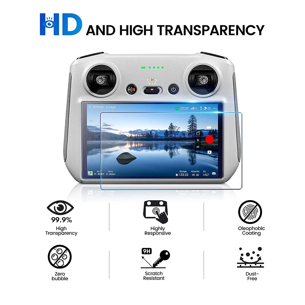 Защитная пленка из закаленного стекла для DJI Air 3/Mavic 3/Classic/Mini 3 PRO RC, защита глаз с дистанционным управлением, противозрительная пленка синего цвета