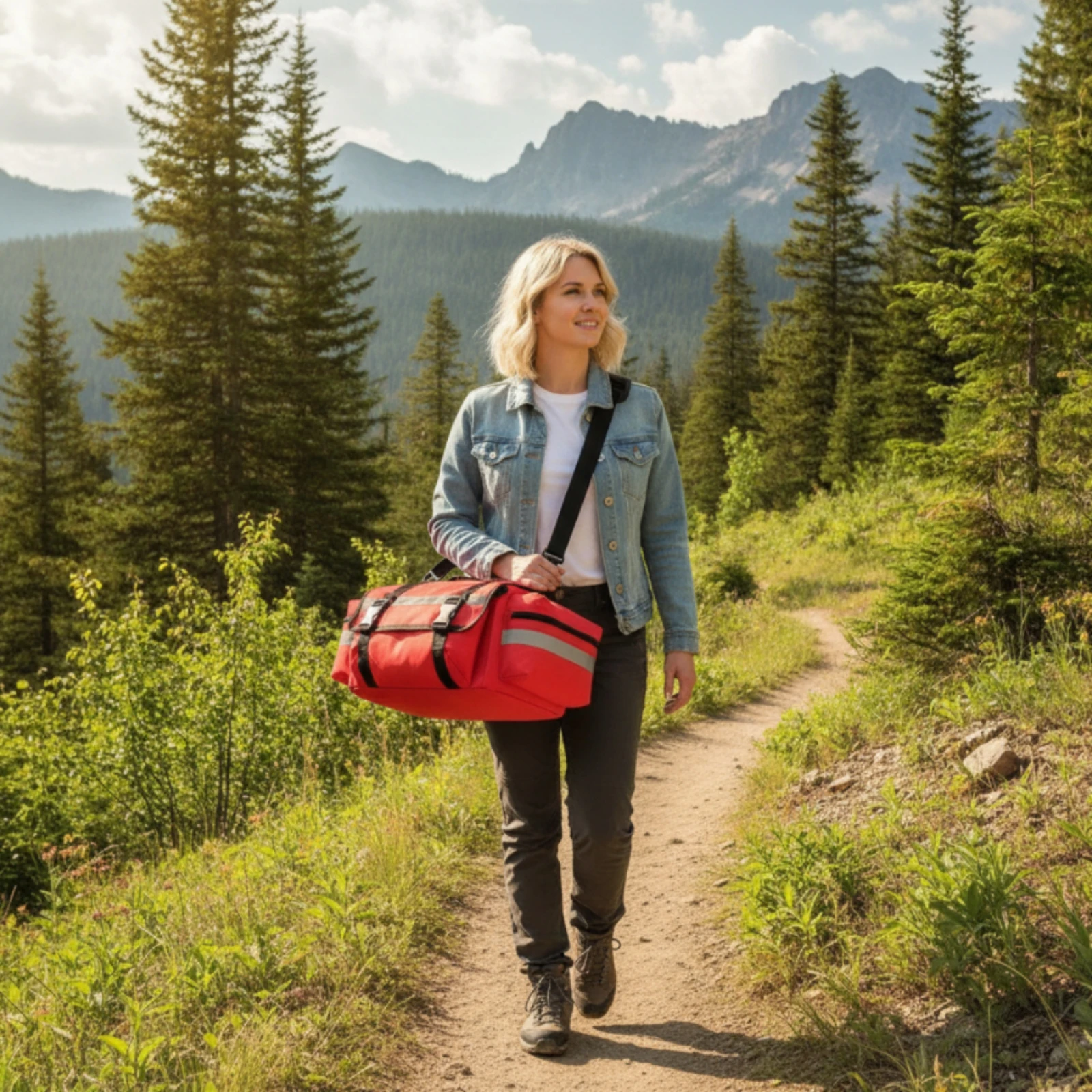 Multifunctional Rescue and First-Aid Storage Bag Long-Lasting Soft-Sided First-Aid Bag with Side Pockets Lightweight