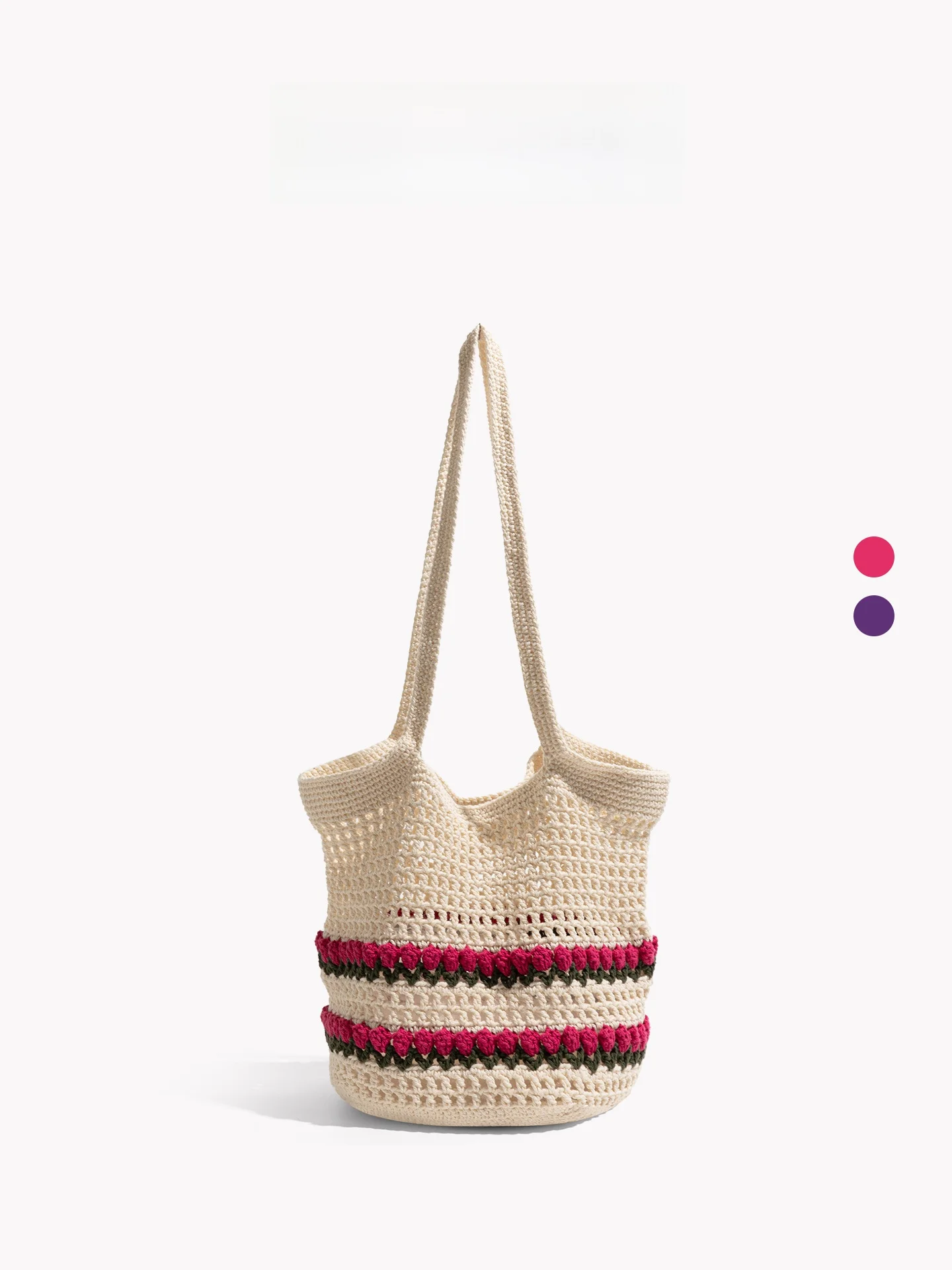 

Orange Girl Tulip Woven Shoulder Bag New Lazy Style Hollow out Straw Basket Beach Vacation Versatile Women's Handbag Cotton L...