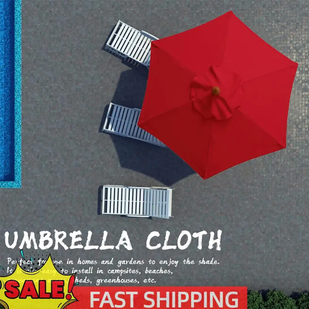 

Зонт от солнца с 6 костями, чехол без подставки, зонтик от солнца 2 м, сменная ткань, водонепроницаемая защита от ультрафиолета для наружного пляжного сада