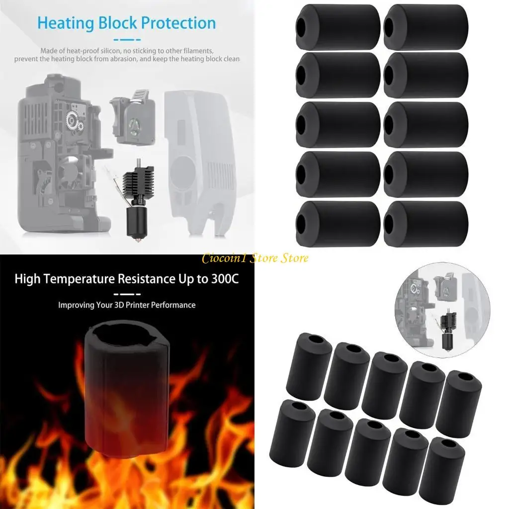 

A3PC 10pcs Силиконовый крышка замена носка для 3D -принтера.