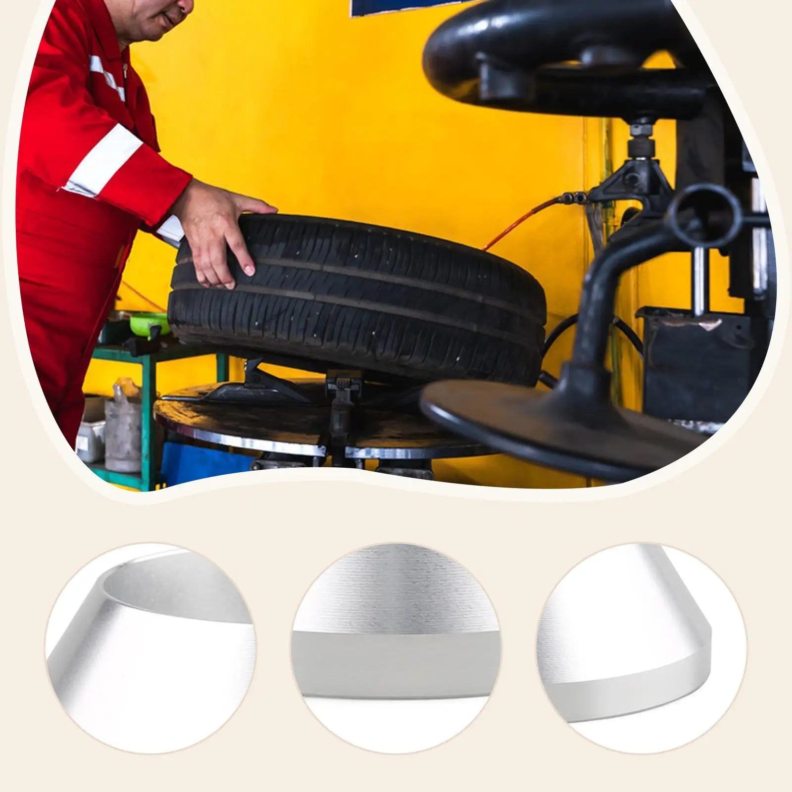 Changeur de pneus manuel, cône de centrage, cône de maintien de roue, accessoire de durabilité pratique, robuste, en alliage d'aluminium de qualité supérieure, Portable