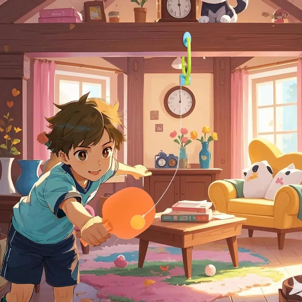 조절 가능한 도어 탁구 게임 세트 손과 눈의 협응력 향상 집중력 향상 어린이 탁구 트레이너