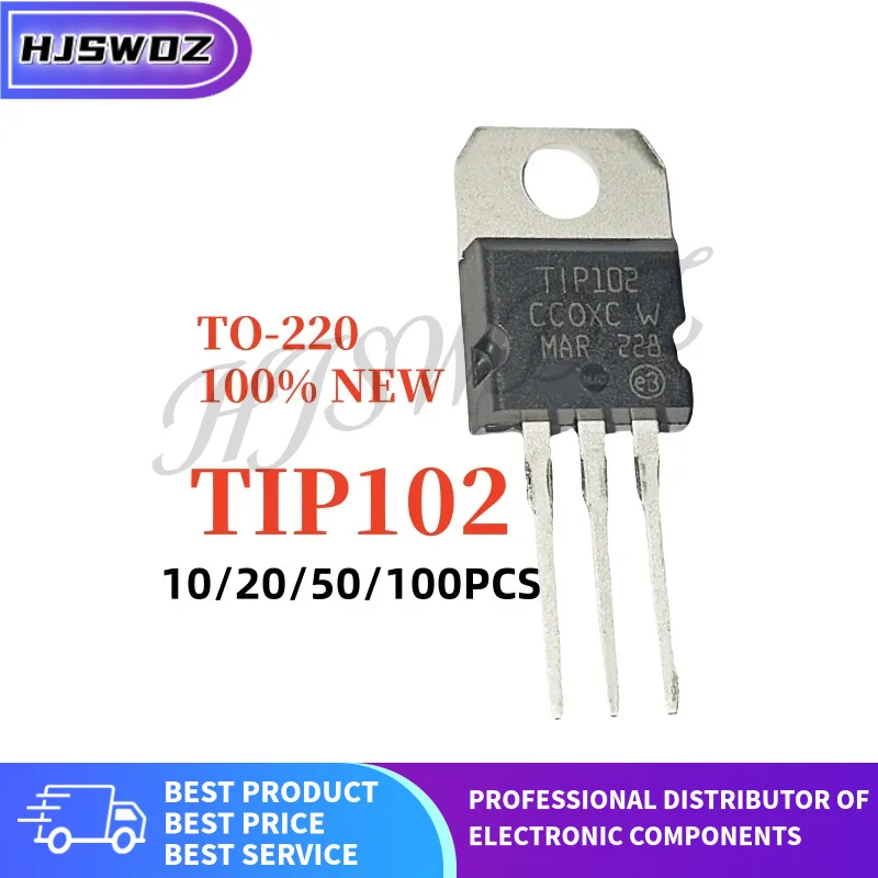 10-100PCS TIP102 TO-220 100V 8A Voltage stabilizing transistor Brand New In Stock