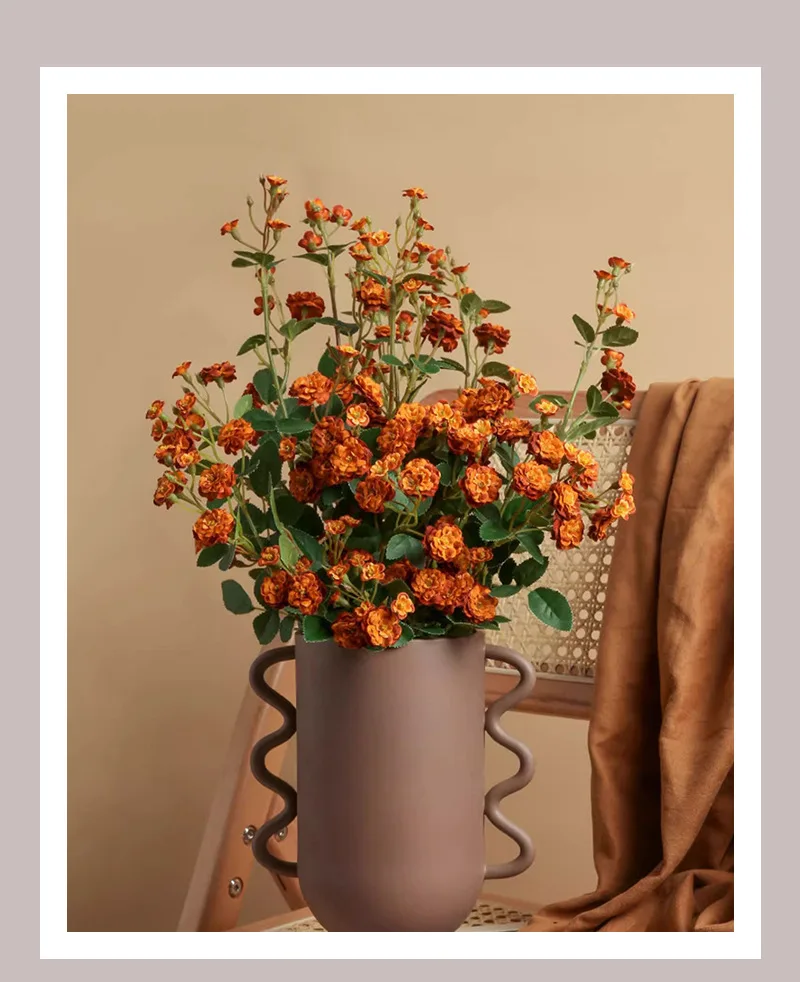 5 Stück/Set Künstliche Rosenblumen Luxus Heimdekoration Kunstrosen Hochzeitsblumenarrangement Partytisch Blumenfotografie-Requisite – Detail 9