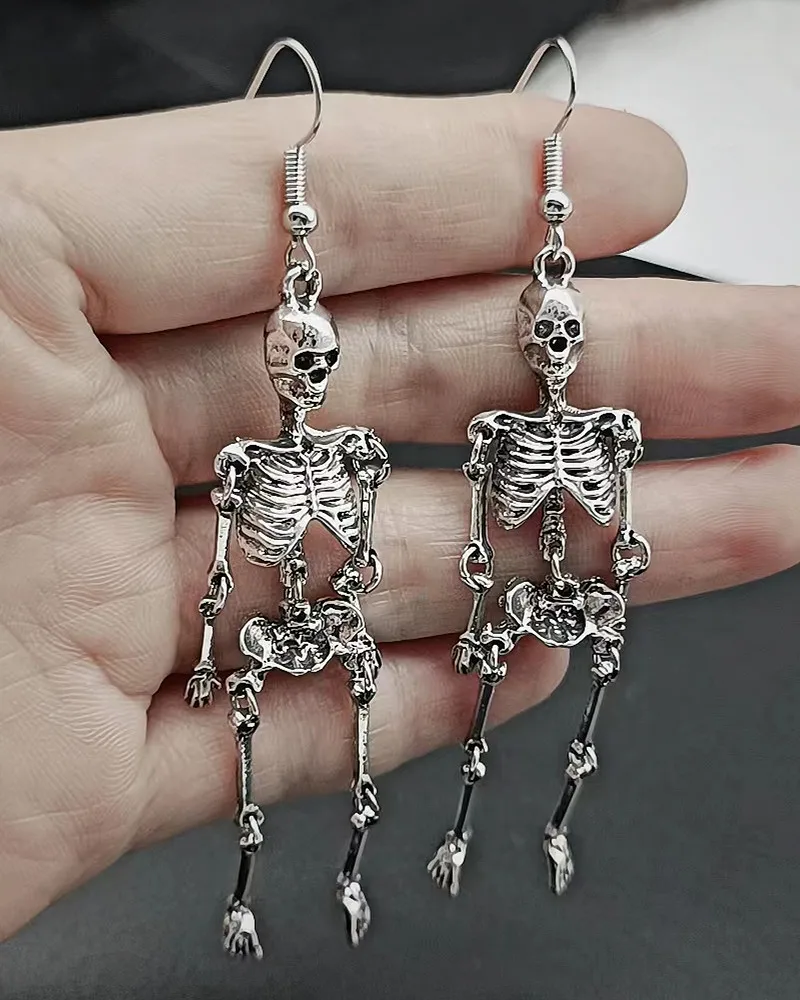 1 paar Halloween Vintage Skeleton Schädel Baumeln Ohrringe für Frauen Schmuck Party Geschenke Aretes De Mujer Modernos