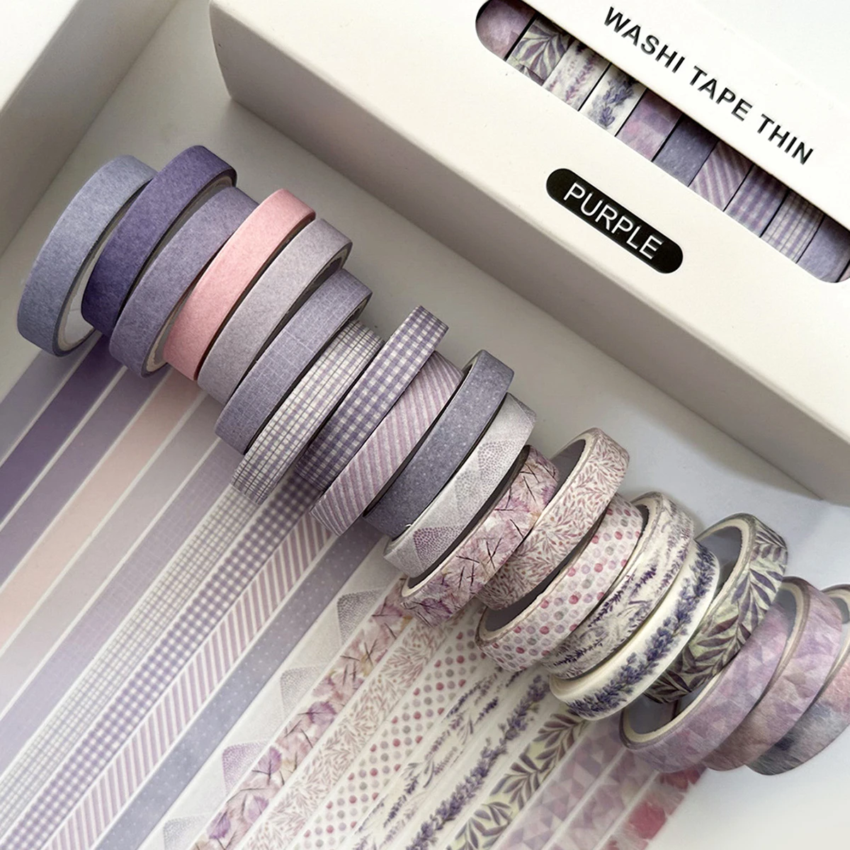 薄い和紙テープのロール20本、繊細な花、植物のパターン、DIYハンドブックテープ、学生日記の装飾