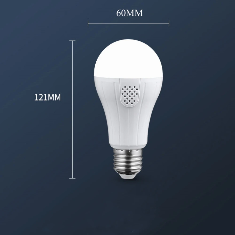 取り外し可能なバッテリー付きのLED緊急電球,充電式,自動,インテリジェント,家庭用電源,キャンプ,ポーチ,庭