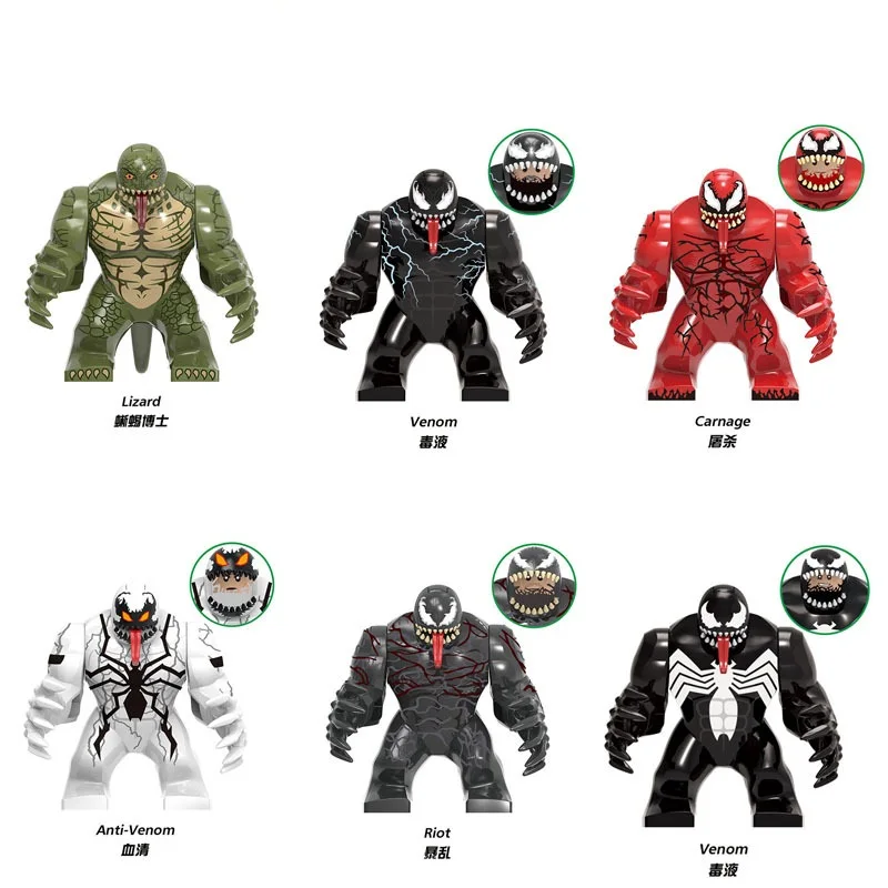 Marvel Legendary Venom Building Blocks, personagens, Block Models, DIY brinquedos educativos, presentes requintados