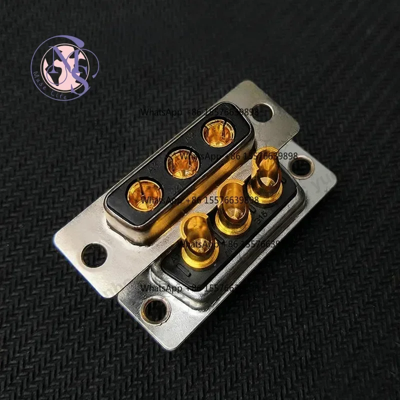 10Pcs 3Pin D-SUB Gold-Plated Connector, High Current Weldable Plug Socket for RC Model