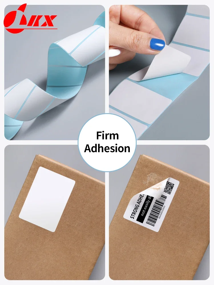 Direct Thermal Removable Blank Labels Rectangle Self-Adhesive Barcode Supermarket Stickers for Thermal-Printer papel adhesivo