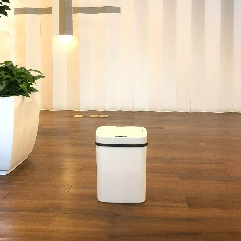 Smart Auto Induction Trash Can,Touchless Open/Close Plastic Bin, Quiet Motor ABS+PP Kitchen Waste,Adjustable Sensor Garbage Unit