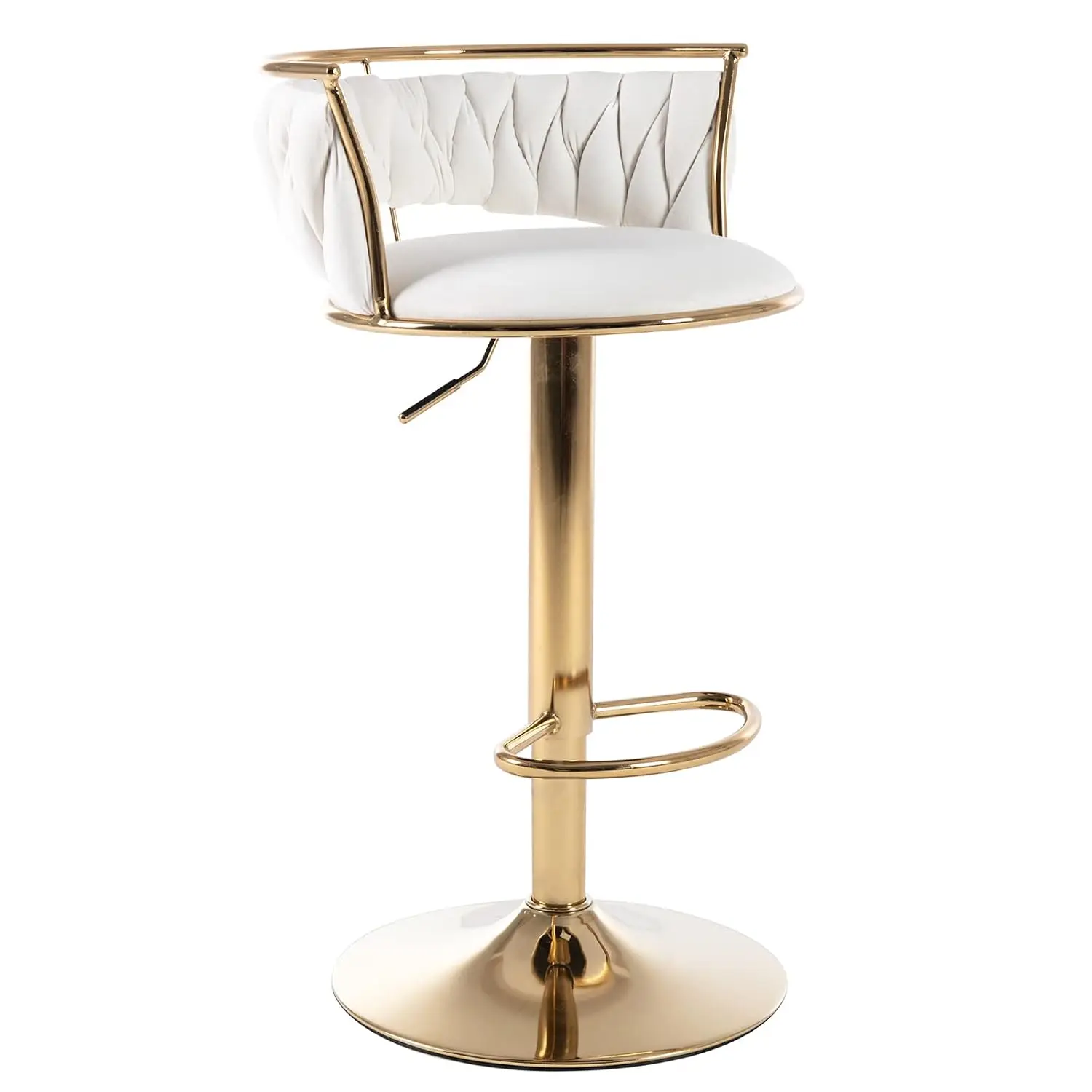 

Modern Swivel Bar Stools Set Of 1, Velvet Adjustable Height Barstools Low Back Kitchen Island Counter Bar Chair, Customized