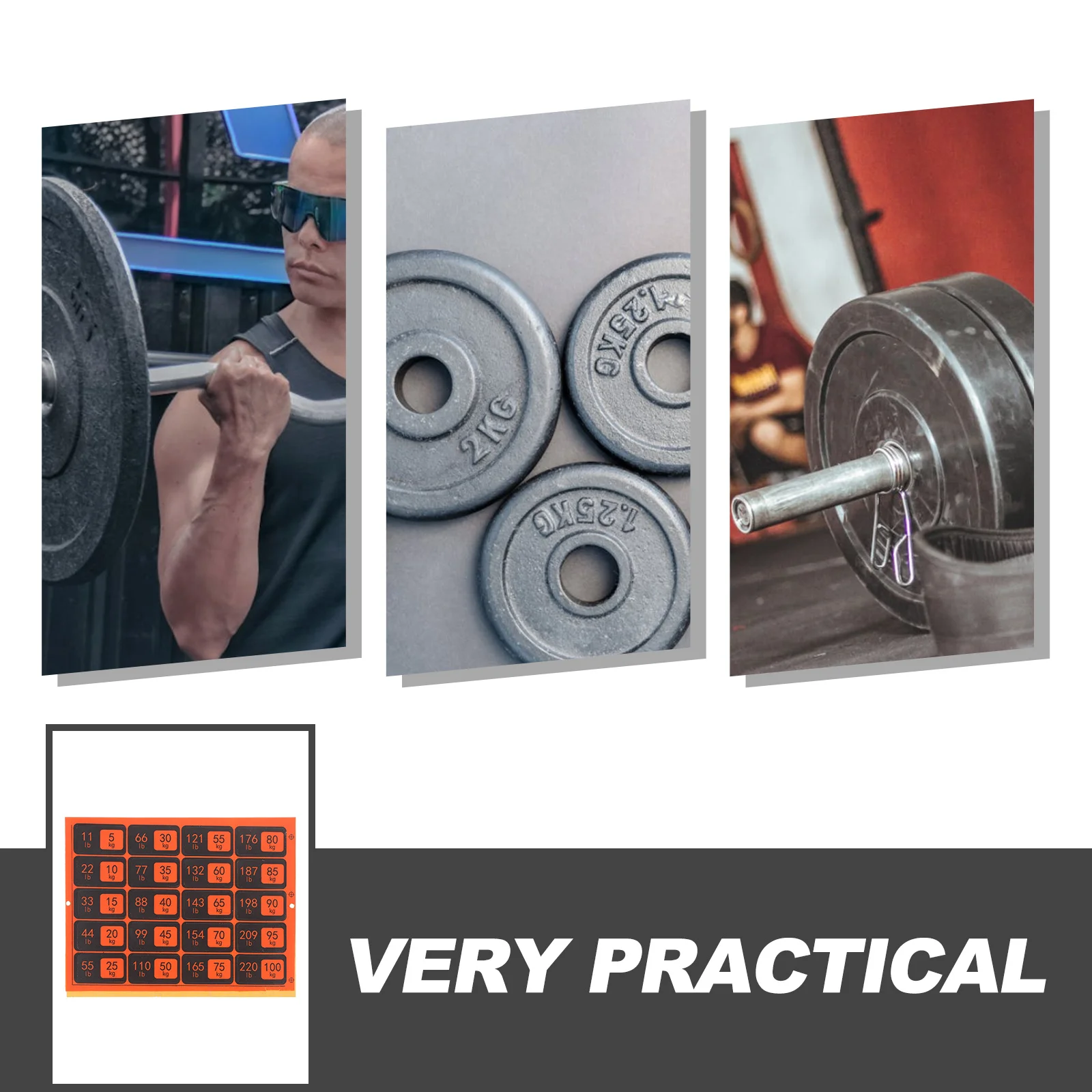 

Gym Weight Sticker Labels Sheet Self-Adhesive Weight Tag Labels Multipurpose Weighting Block Stickers Gym Tags