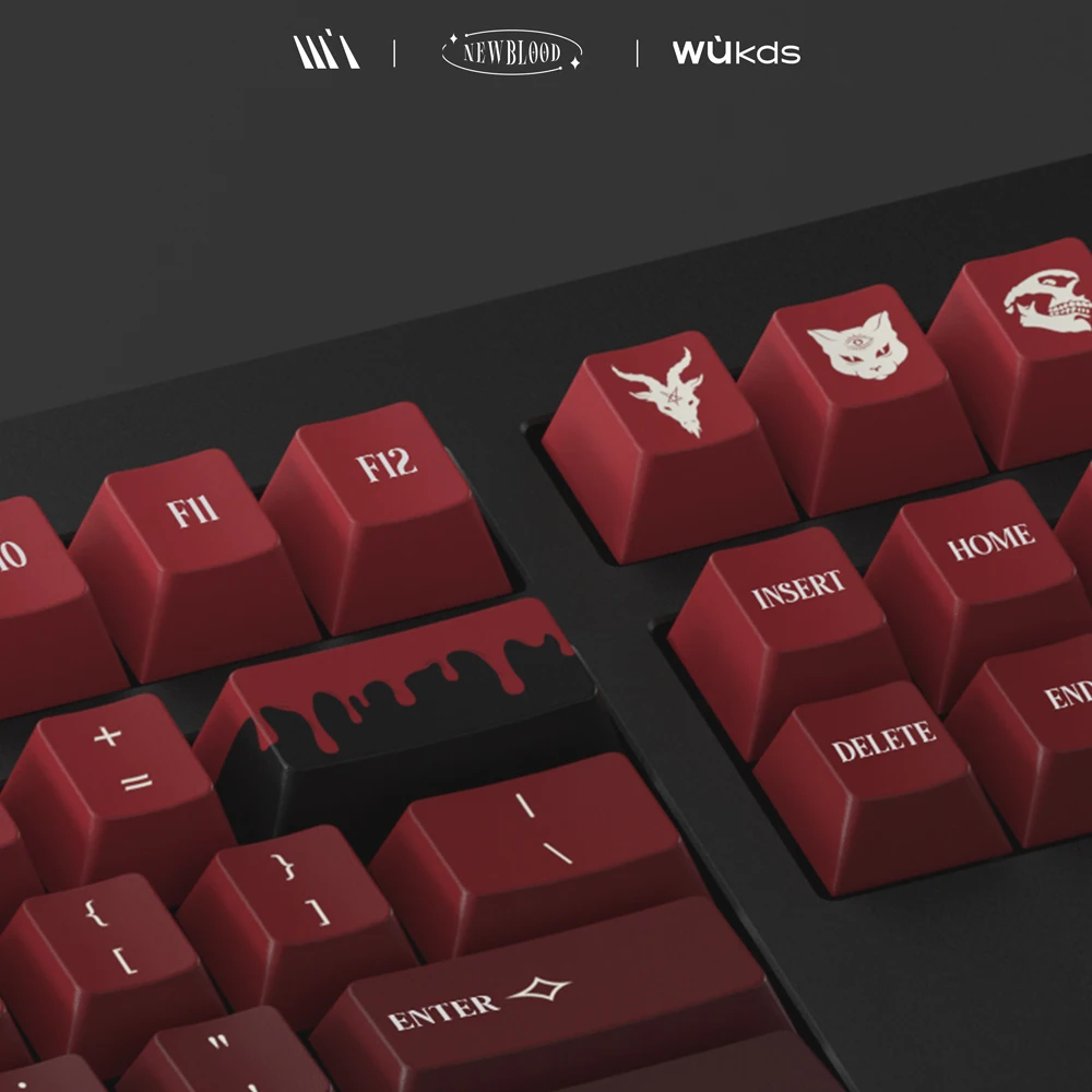 152 Tombol Baru Keycaps Darah Profil Ceri Keycap PBT Dye Sublimasi Mekanik Keyboard Keycap untuk MX Switch