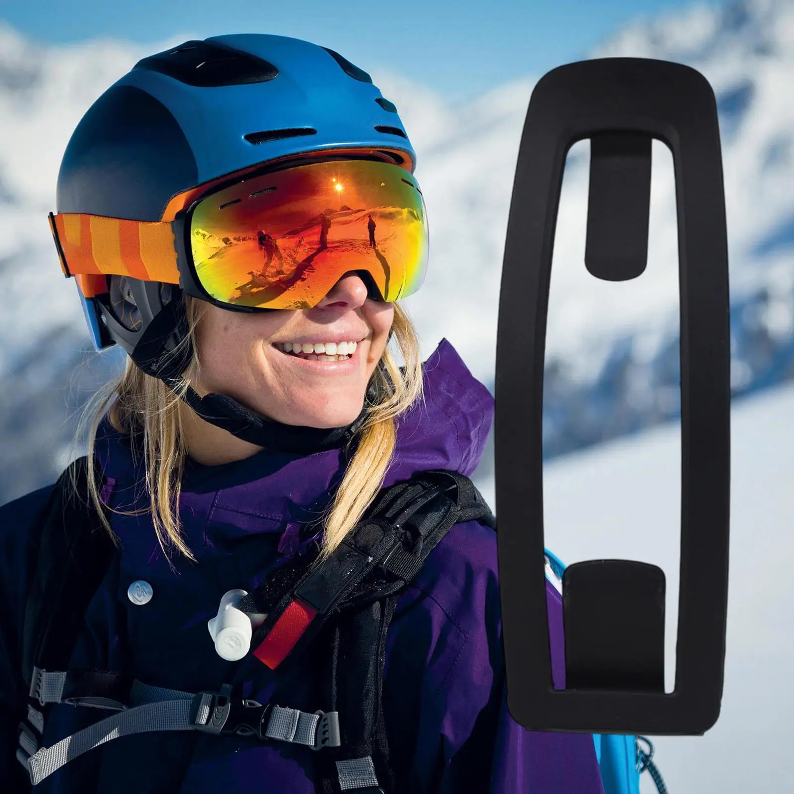 

Ski Helmets Buckle Ski Helmets Goggles Belt Clip Universal Ski Helmets Accessories Easy to Use for Skiing Hobbyists