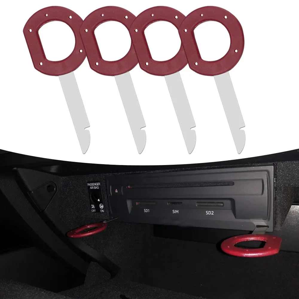 

4Pcs Auto Radio Removal Tool Car Stereo Release Removal Install Tool Keys Set Sheet Metal Tool Accessory for Audi Mercedes Benz