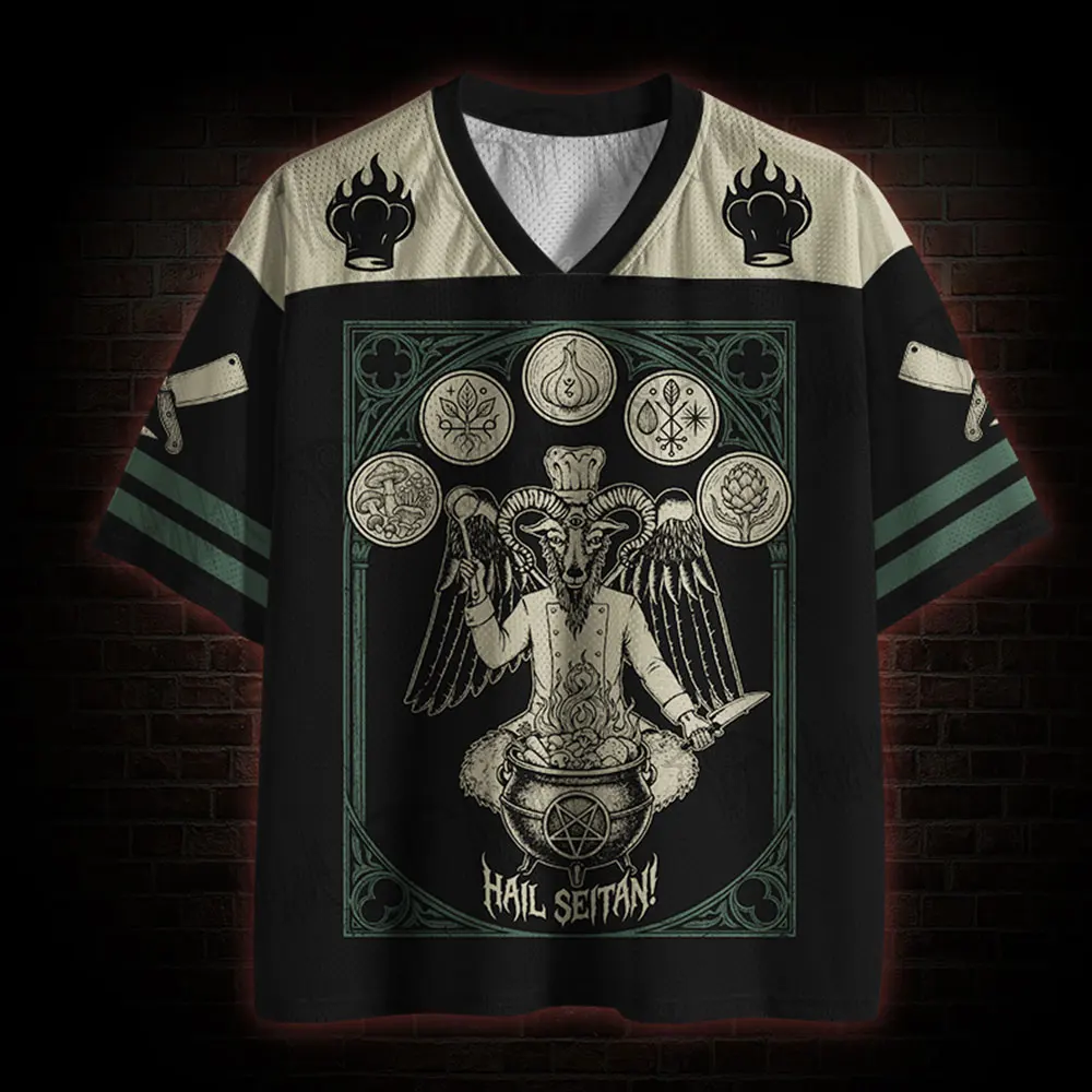 2026 New Nordic Mythical Theme Sports Fashion Short Sleeve V-neck Street View Clothing Mythical Fan Gifts T-shirt   Halloween