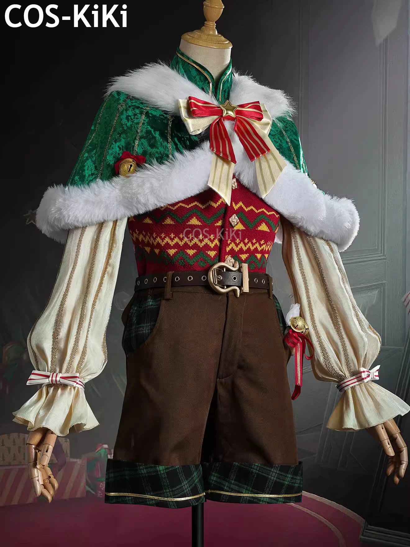 COS-KiKi Identity V Edgar Valden Painter Warm Christmas Eve QiZhen Fashion Game Suit Lovely Cosplay Costume Party Outfit