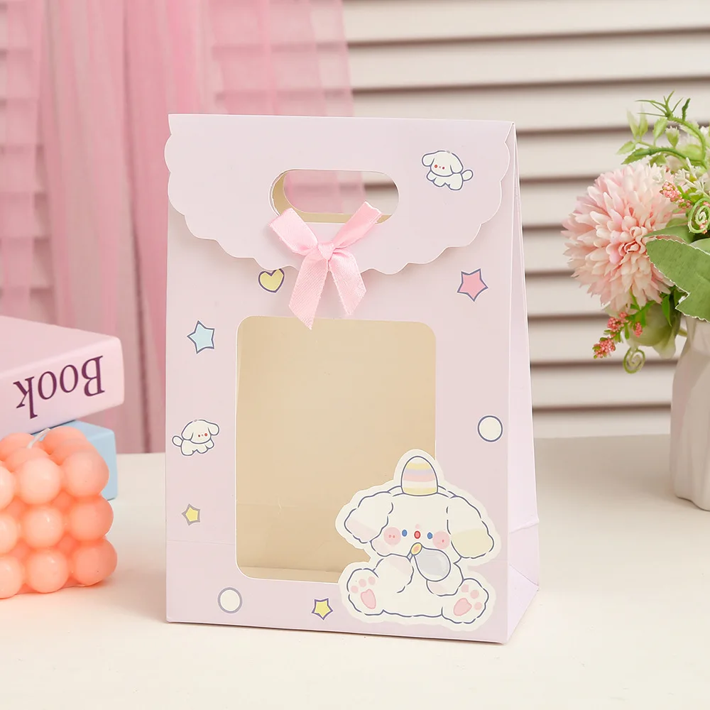 StoBag, Cute Cartoon Bear Gift Transparent Bags, for birthday, party, wedding, children\'s day, Pack candy cookies toys, 12/30pcs