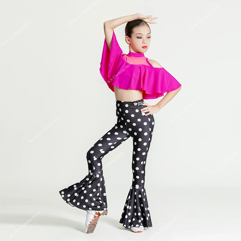 Kids Cha Cha Samba Rumba Salsa Tango Dance Clothes Girls Competition Party Ballroom Latin Dance Costume Child Practice Dresses