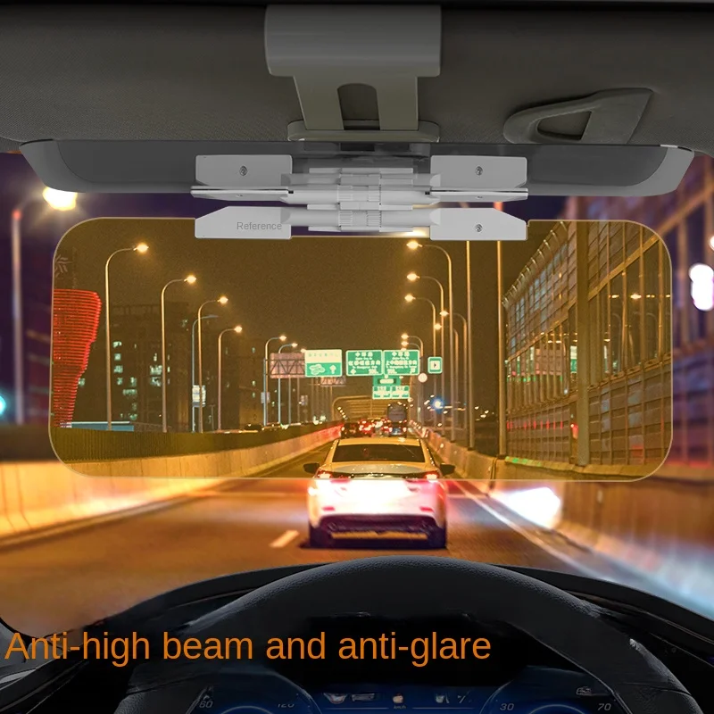 Car Sun Visor Goggle Clip-on Anti-UV Anti-Dazzle Sun Visor Clip-on Extender Rotatable Vision Safety Driving At Night Accessories