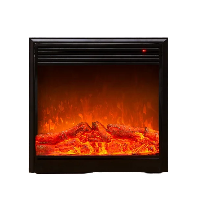 2D Flame Luxury 1500W Mirrored Electric Fireplace Insert Heater with Metal TV Stand Remote Control for Indoor Use