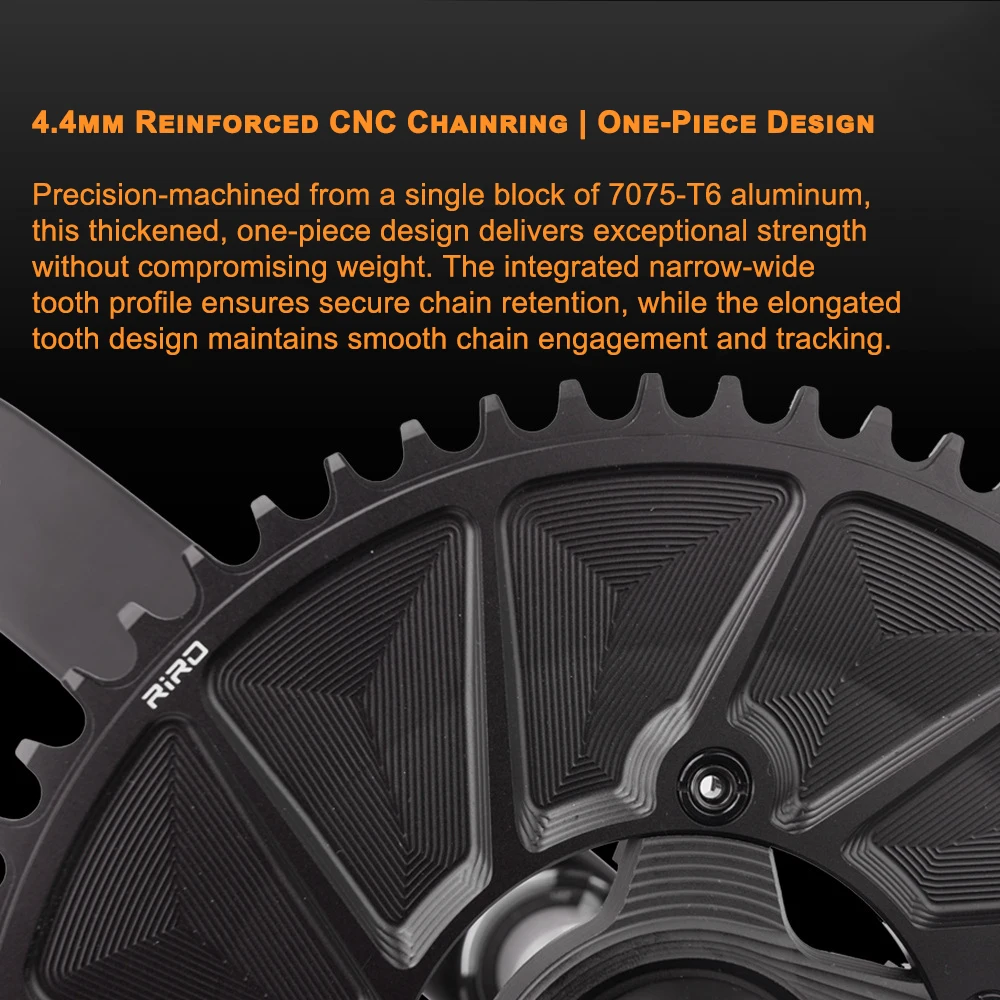 

RIRO RXS ROAD BIKE FOLDING BIKE SEMI-CLOSED NARROW-WIDE CHAINRING | 7075-T6 Aluminum Alloy | 46 to 58T | 9 to 12S | Weighs 125G