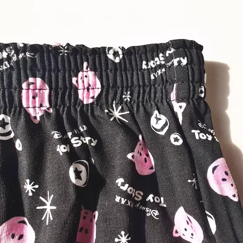 Men's Underwear Pants Cotton Woven Animation Cartoon Beach Shorts Loose Unisex Sleep Bottoms