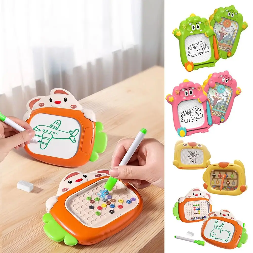 2-em-1 prancheta dinossauro cão coelho multicolorido pintura placa de plástico dos desenhos animados animal cor classificação brinquedo desenho das crianças