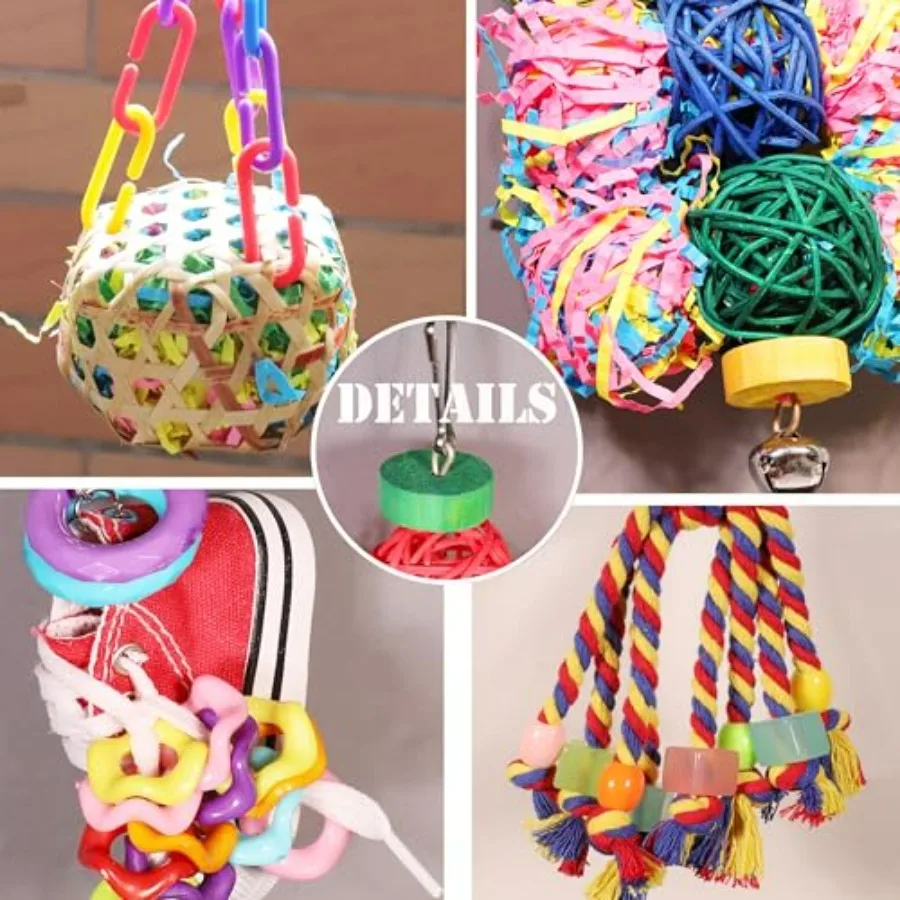 ألعاب الطيور للببغاء الببغاء كونور مضغ تمزيق العلف اللعب مع حبل جثم قفص الطيور اكسسوارات ل كوكاتيل الببغاء